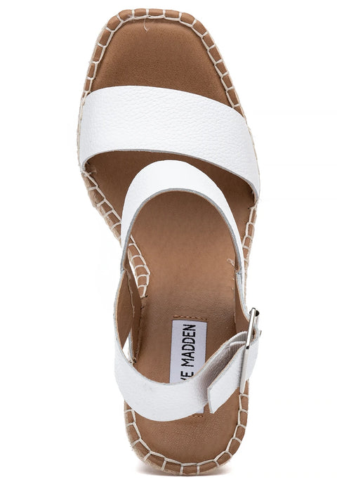 Steve Madden Women's White Leather Uri Sandals | Steve Madden In Lebanon