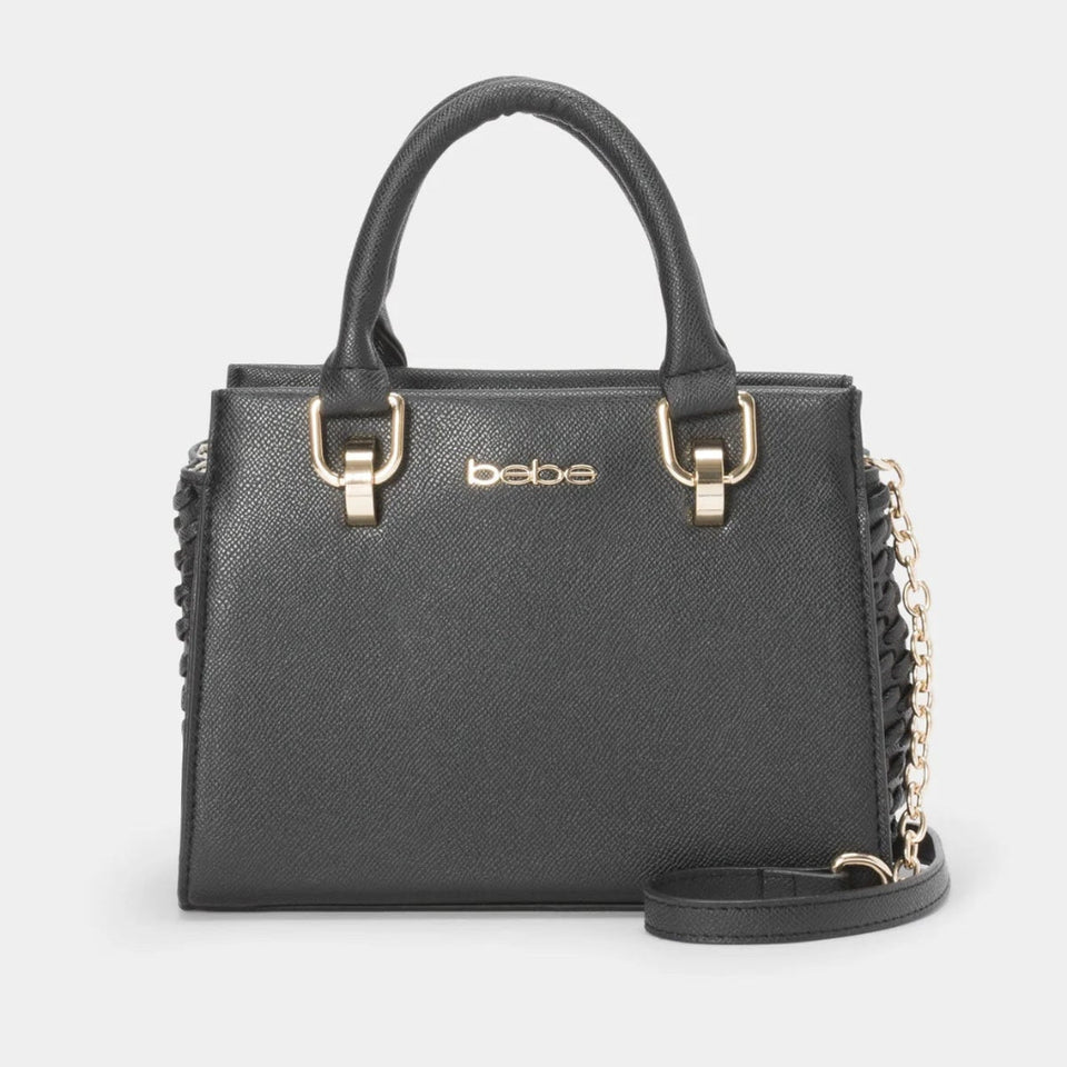 Bebe Women's Black Katriel Small Satchel Crossbody Bag