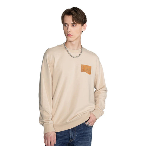Lee Men's Beige Logo Sweatshirt |Lee In Lebanon