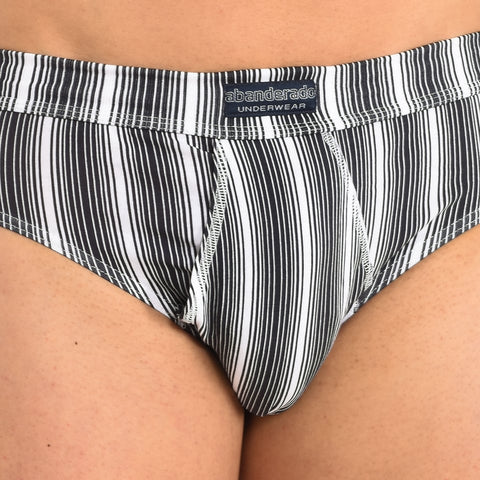 Abanderado Men's Olive Green /White lined Black Pack-2 Slips Sensitive breathable fabric Briefs  | Abanderado in Lebanon