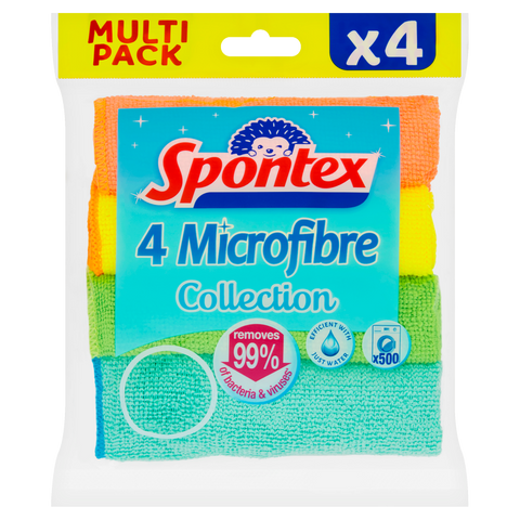 Spontex Microfiber Collection 4pcs  | Spontex In Lebanon