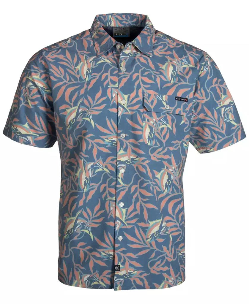 Salt Life Men's Multicolor Sea Graphic Print Short-Sleeve Button-Up Shirt | Salt Life In Lebanon