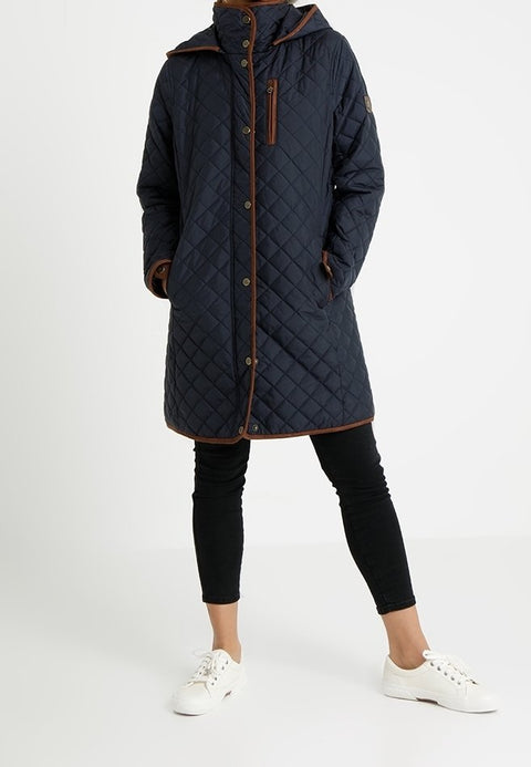 Lauren Ralph Lauren Women's Navy Quilted Hooded Jacket | Lauren Ralph Lauren In Lebanon