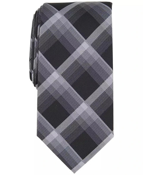 Perry Ellis Portfolio Men's Black Cormick Plaid Tie | Perry Ellis Portfolio In Lebanon