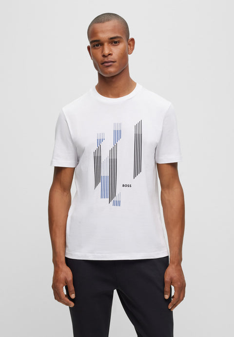 Boss Men's White Hot Zalando Printed T-Shirt | Boss In Lebanon