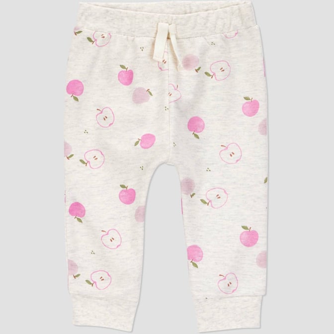 Carter's Just One You Baby Girl's Light Grey Apple Printed Sweatpants | Carter's Just One You In Lebanon
