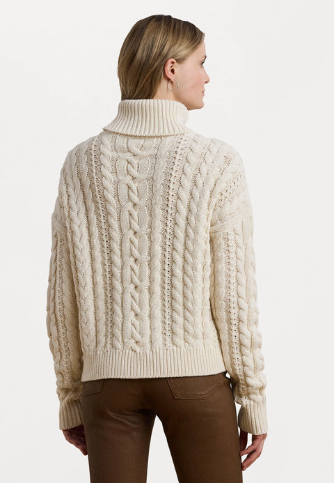 Lauren Ralph Lauren Women's Off White Cable-Knit Sweater | Lauren Ralph Lauren In Lebanon