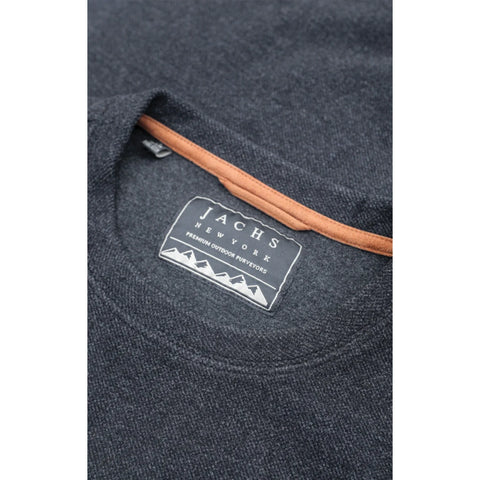 Jachs New York Men's Black Wool Blend Long Sleeve Crewneck Blouse | Jachs New York In Lebanon
