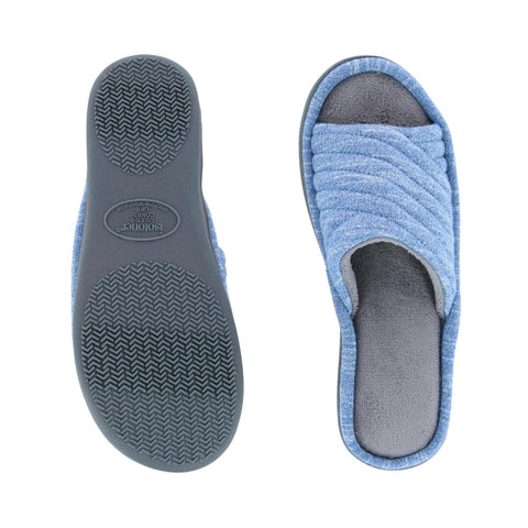 Isotoner Women's Blue Space Knit Andrea Slide Slippers | Isotoner In Lebanon
