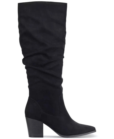 Sun + Stone Women's Black Elviss Slouch Knee High Dress Boots | Sun + Stone In Lebanon