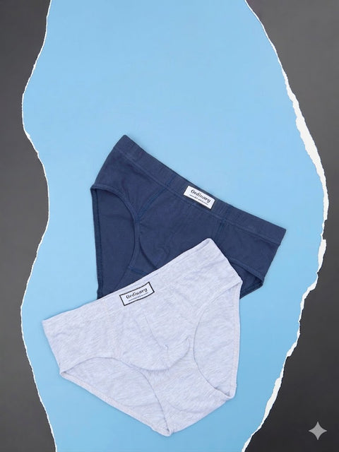 Sinsay Men's Grey & Navy 2 Pack Briefs | Sinsay In Lebanon