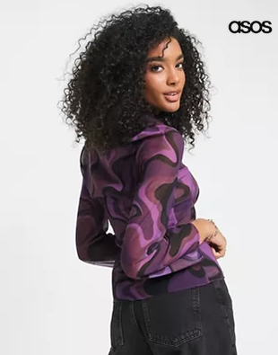 ASOS DESIGN Women's Purple Shirt ANF1367