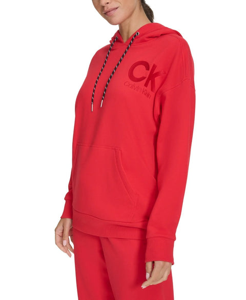Calvin Klein Women's Red Fleece Lined Logo Pullover Hoodie | Calvin Klein In Lebanon