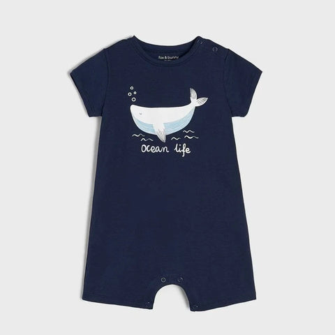 Sinsay Fox & Bunny Baby Boys Navy and White Ocean 2-Pack | Sinsay Fox & Bunny in Lebanon