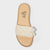 Art Class Girls Tan Woven Pearl Embellished Slide Sandals | Art Class in Lebanon