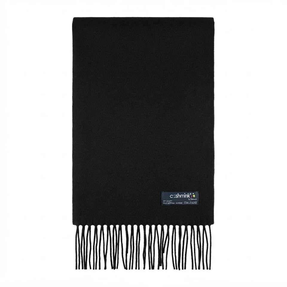 Cashmink Women's Black Wool Scarf