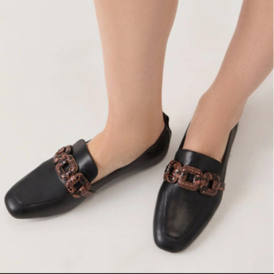 İpekyol Women's Black 30016-23K Buckle Loafers