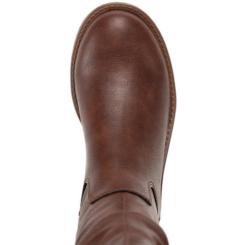 Sun + Stone Women's Brown Nelliee Lug Sole Slouch Boots | Sun + Stone In Lebanon