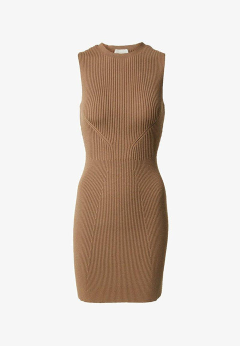 LeGer Women's Brown Slim Dress |LeGer in Lebanon