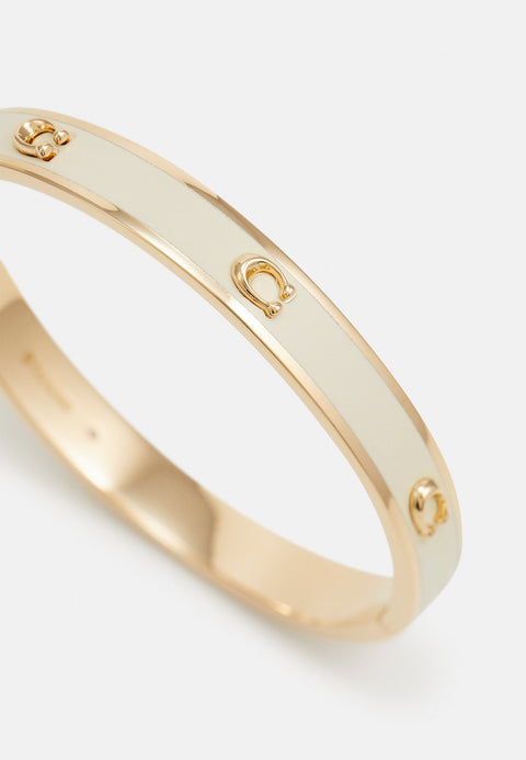 Coach Women's Gold & Beige Pegged H Hinge Bracelet | Coach In Lebanon