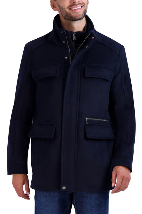 Cole Haan Men's Navy Wool Blend Field Coat|Cole Haan In Lebanon