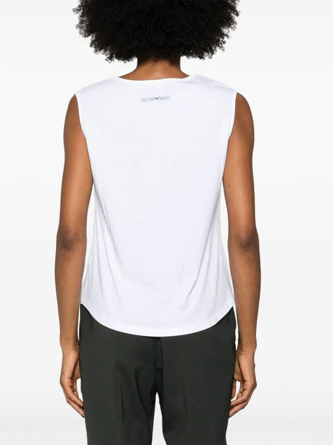 Emporio Armani Women's White Tank Top | Emporio Armani In Lebanon