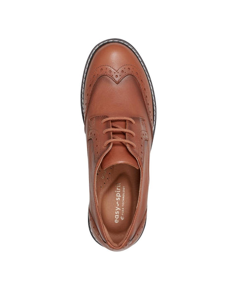 Easy Spirit Women's Cognac Jonah eFlex Lace-Up Wingtip Oxfords Casual Shoes | Easy Spirit In Lebanon