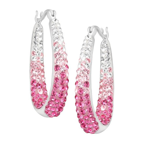 Kaleidoscope Women's Silver With Rose Swarovski Crystals in Sterling Earrings | Kaleidoscope In Lebanon