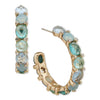 Anne Klein Women's Multicolor Gold-Tone Small Mixed Stone Hoop Earrings | Anne Klein In Lebanon