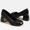 Circus NY by Sam Edelman Women's Black Della Lace-Up Block-Heel Ballet Pumps | Circus NY by Sam Edelman In Lebanon
