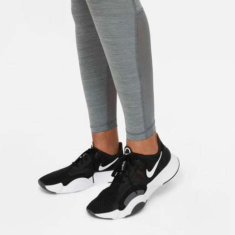 Nike Women's Grey Mid-Rise Mesh-Panelled Leggings | Nike In Lebanon