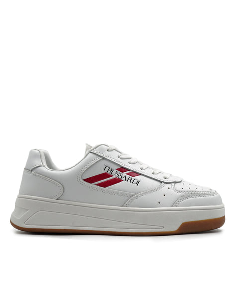 Trussardi Men's White Yury Low Sneakers |Trussardi In Lebanon