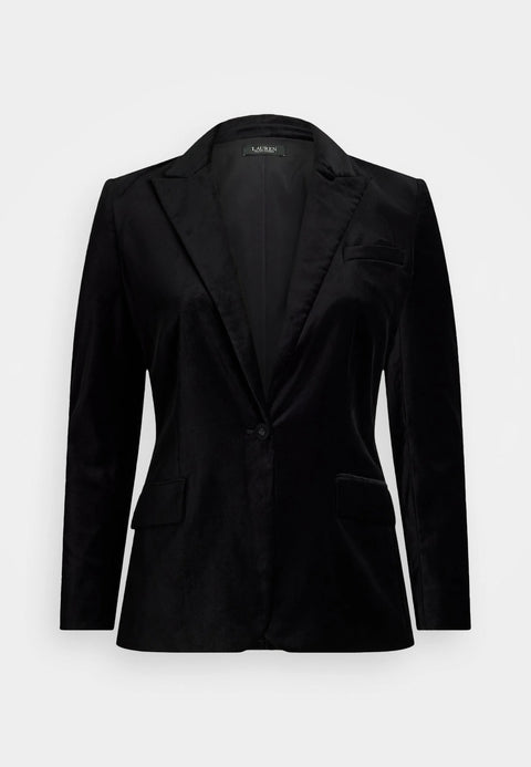 Lauren Ralph Lauren Women's Black Stretch Velvet Blazer | Lauren Ralph Lauren In Lebanon