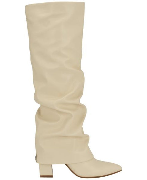 Guess Women's Geima Knee-High Foldover Slouch Boots - Ivory