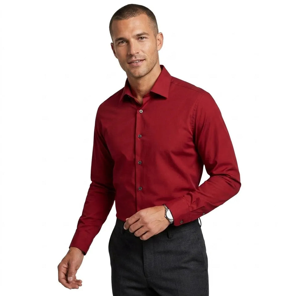Alfani Men's Red Long-Sleeve Shirt