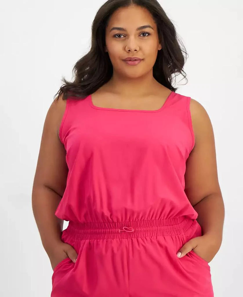 Id Ideology Women’s Fuchsia Plus Size Commuter Romper | Id Ideology In Lebanon