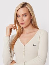 Lee Women's Off White Henley Long Sleeves Blouse | Lee In Lebanon