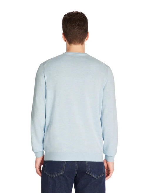Celio Men's Light Blue Plain Crew Neck Blouse | Celio In Lebanon