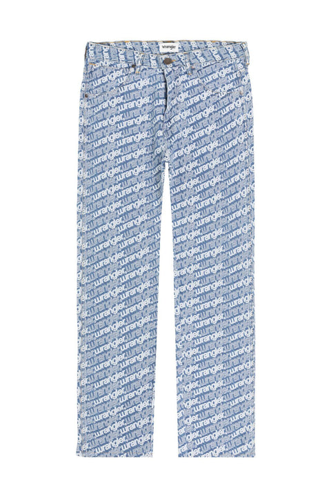Wrangler Men's Blue & White Frontier 880 Relaxed Straight Jeans | Wrangler In Lebanon