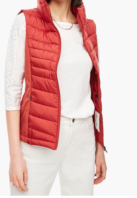 S.Oliver Women's Red Quilted Vest | S.Oliver In Lebanon