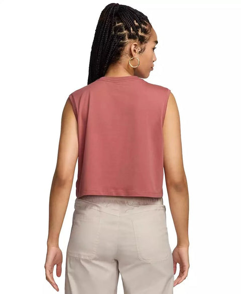 Nike Women's Dusty Rose Sportswear Club Cropped Sleeveless Tank Top | Nike In Lebanon