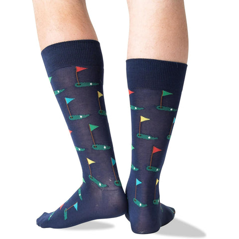 Hot Sox Men's Navy Golf Crew Socks |  Hot Sox in Lebanon