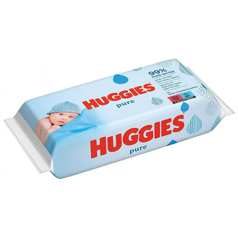 Huggies Pure Baby Wipes Fragrance Alcohol Free Wet -56 Wipes | Huggies In Lebanonq