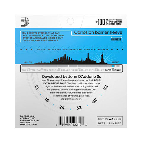 D’Addario EJ11 12-53 Light Acoustic Guitar Strings | D’Addario In Lebanon