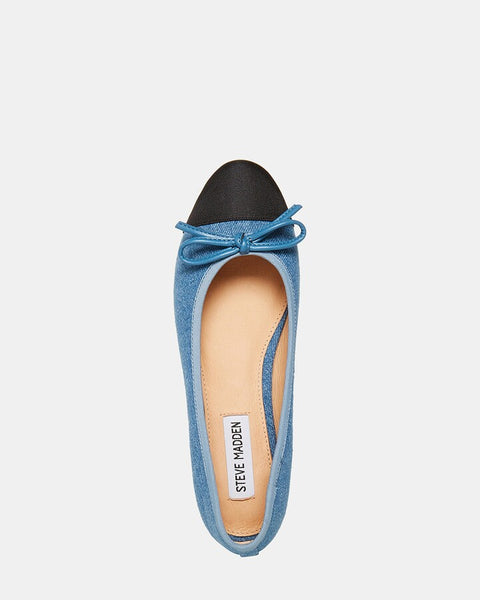 Steve Madden Women's Multi-Blue Ellison Denim Ballet Flats | Steve Madden In Lebanon