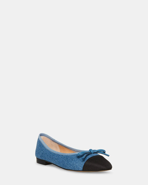 Steve Madden Women's Multi-Blue Ellison Denim Ballet Flats | Steve Madden In Lebanon
