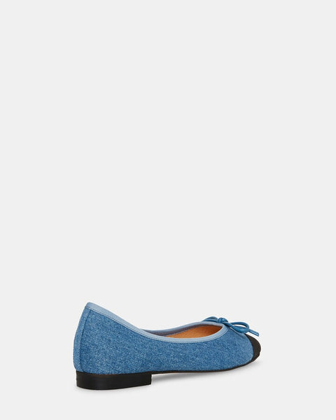 Steve Madden Women's Multi-Blue Ellison Denim Ballet Flats | Steve Madden In Lebanon