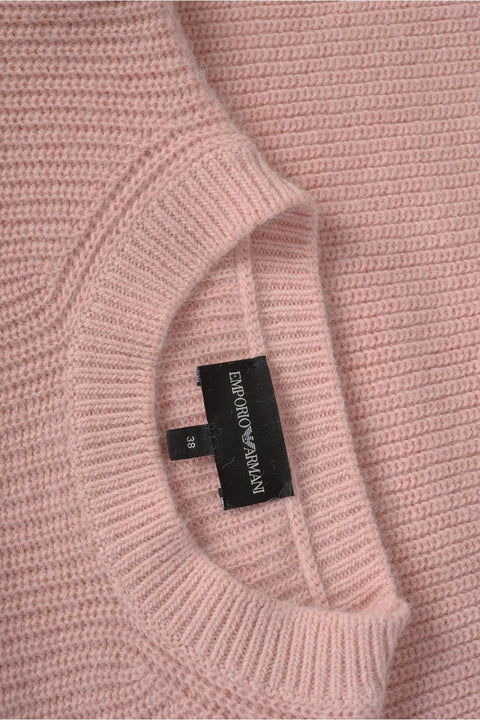 Emporio Armani Women's Dusty Rose Wool Knit Sweater | Emporio Armani In Lebanon