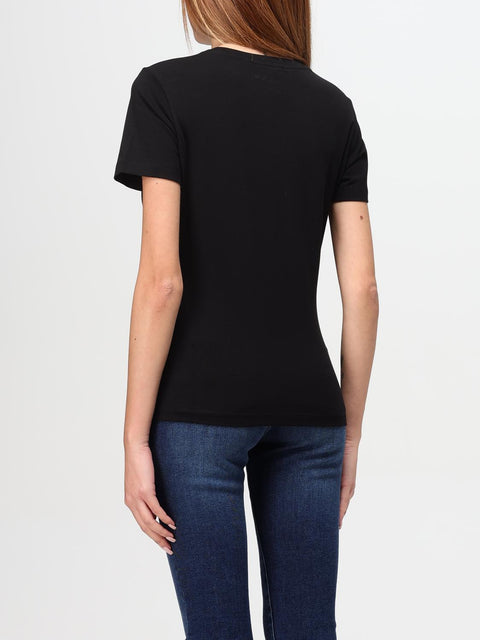 Emporio Armani Women's Black  Crewneck  T-shirt | Emporio Armani in Lebanon