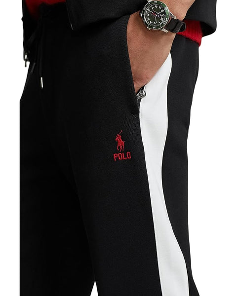 Polo Ralph Lauren Men's Black Double-Knit Mesh Track Pant | Polo Ralph Lauren In Lebanon